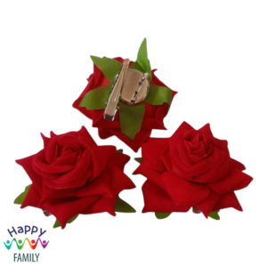 Red Rose Hair Clip