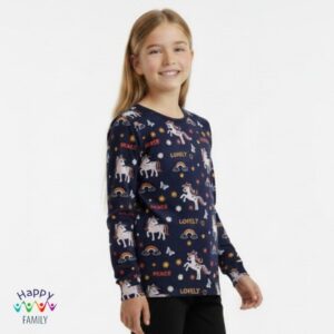 Long sleeve cotton girl shirt