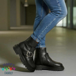 ASOS Leather Buckle Boots – Size 38