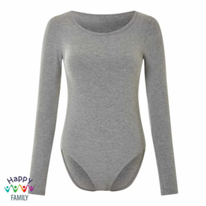 Grey bodysuit long sleeve
