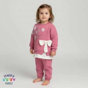 Girls pink bow pajama